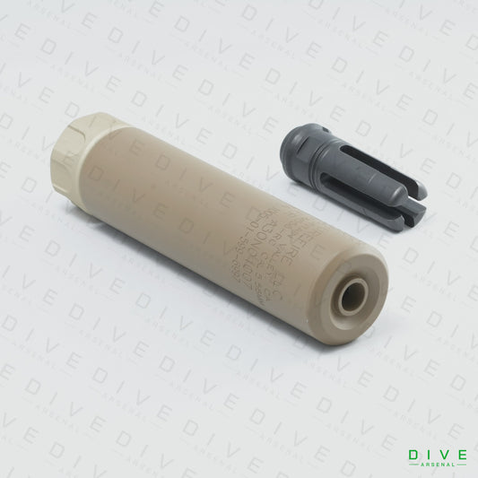SFタイプ SOCOM556-RCサプレッサー/4-Prongフラッシュハイダーセット DE