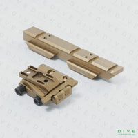 WILCOXタイプ サイドフリップ Eotech マウント 5/8'' ライザーセット DE