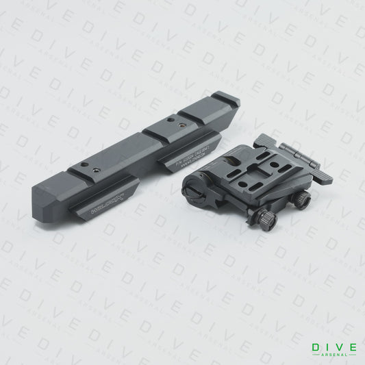 WILCOXタイプ サイドフリップ Eotech マウント 5/8'' ライザーセット BK