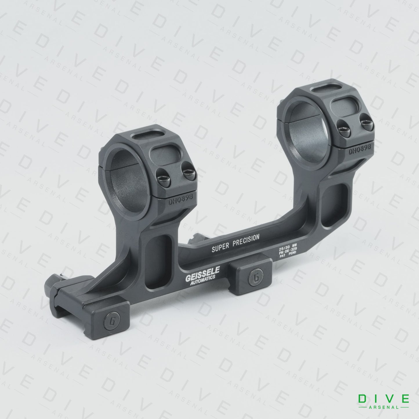 Geissele タイプ刻印入り スコープマウント 30mm アルミCNC BK