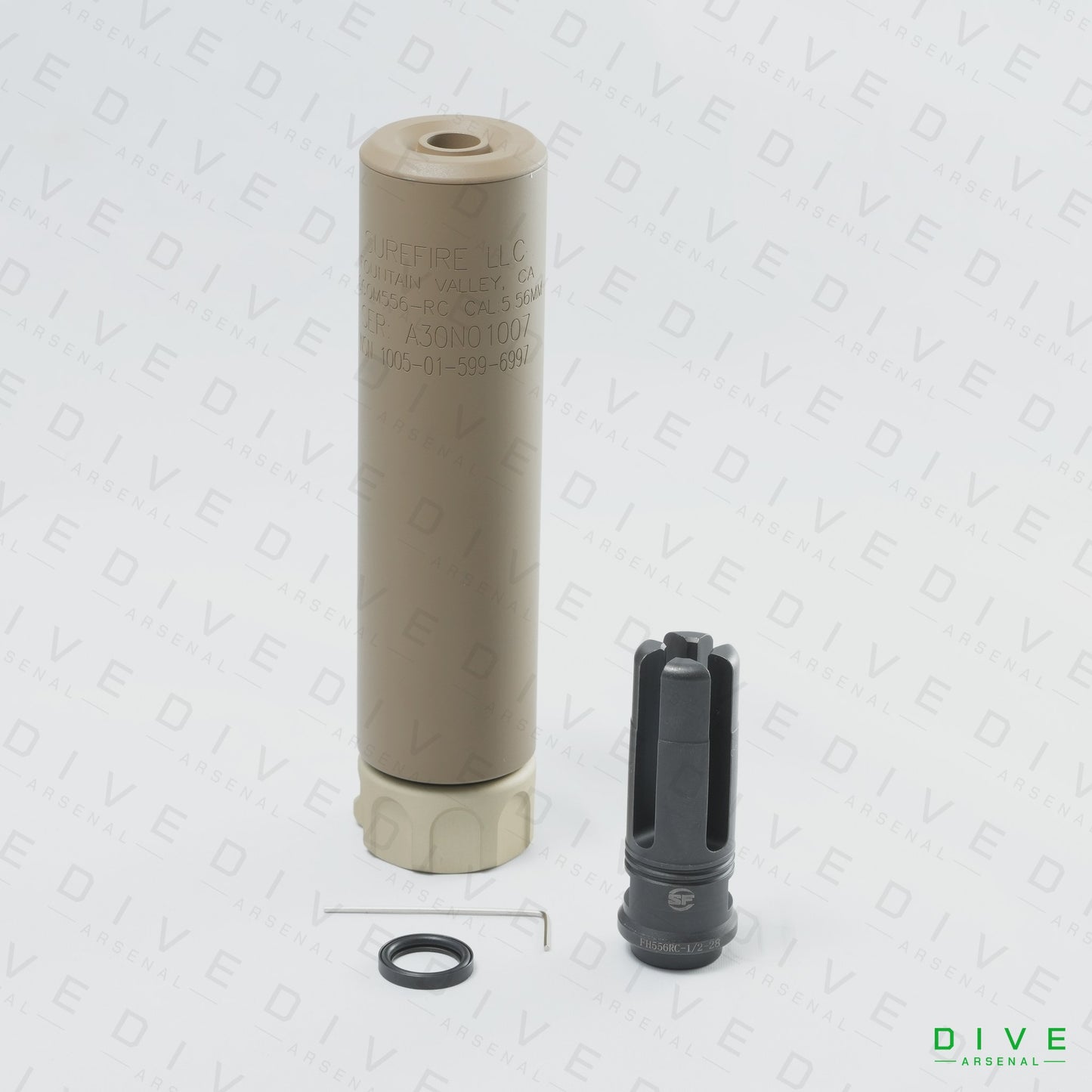 SFタイプ SOCOM556-RCサプレッサー/4-Prongフラッシュハイダーセット DE