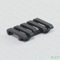 ERGOタイプ 5スロット レールカバー ワイヤールーム付き BK