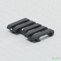 ERGOタイプ 5スロット レールカバー ワイヤールーム付き BK