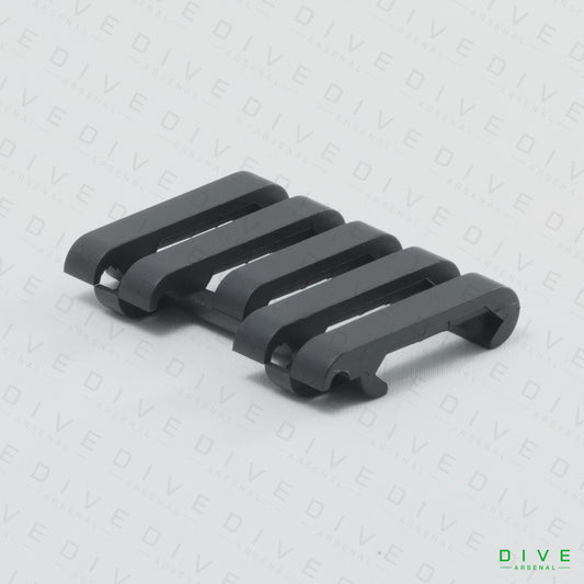 ERGOタイプ 5スロット レールカバー ワイヤールーム付き BK