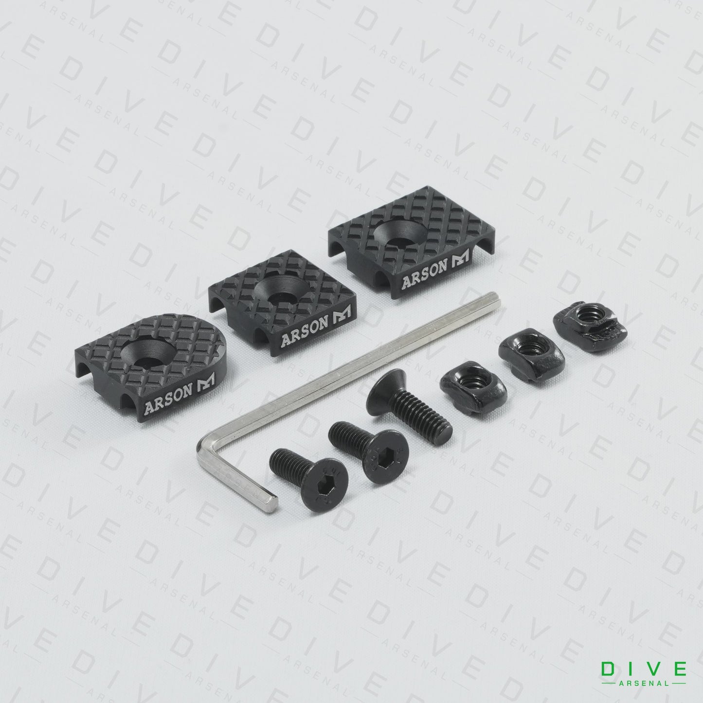 Arsonタイプ KeyMod & M-LOK ワイヤーガイドシステム BK（MAタイプ/ロゴ入り）