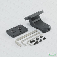 45度オフセット オプティックマウント BK