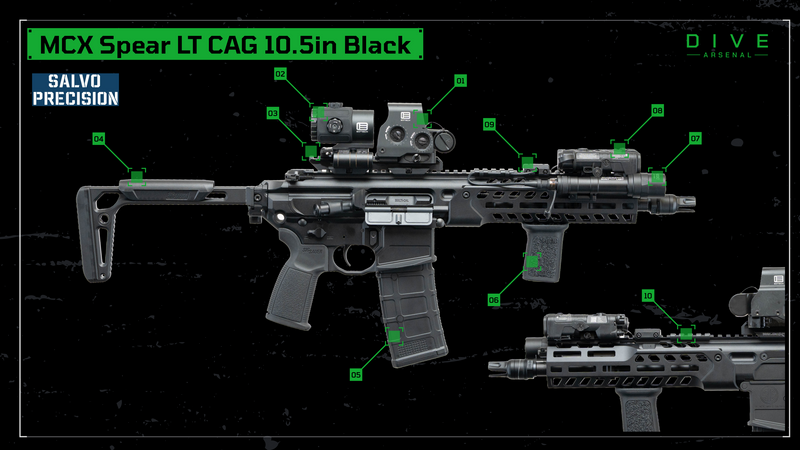 Salvo Precision MCX Spear LT CAG 10.5in GBB BK #1